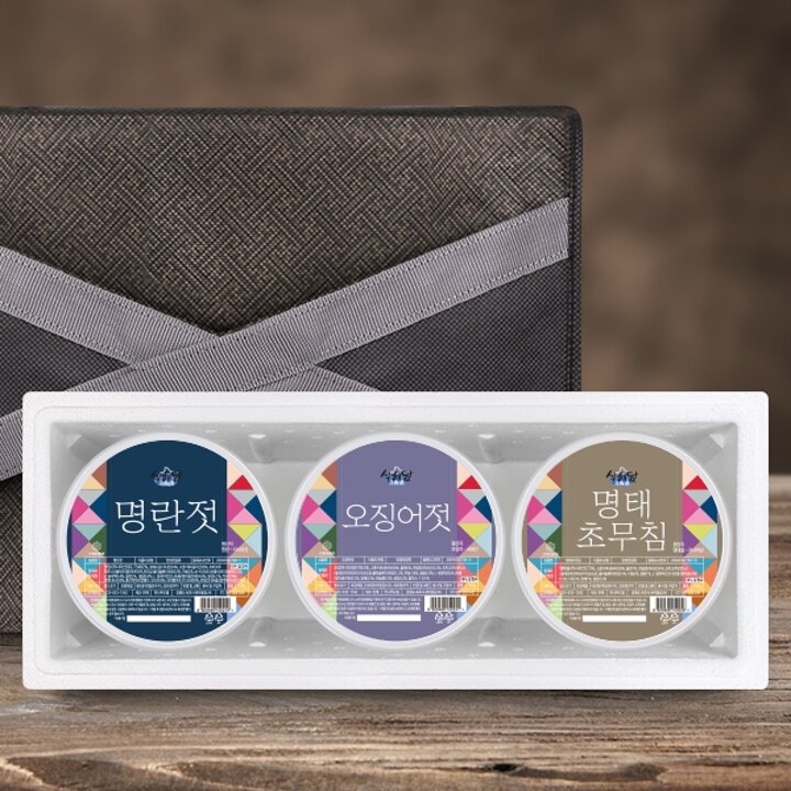 [설해담] 속초 젓갈 알찬 선물세트 2호 /명란+오징어+명태초무침/ 각500g