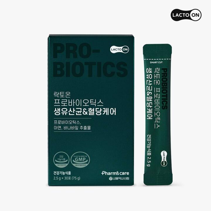 락토온 프로바이오틱스 생유산균 혈당케어 30포 1세트