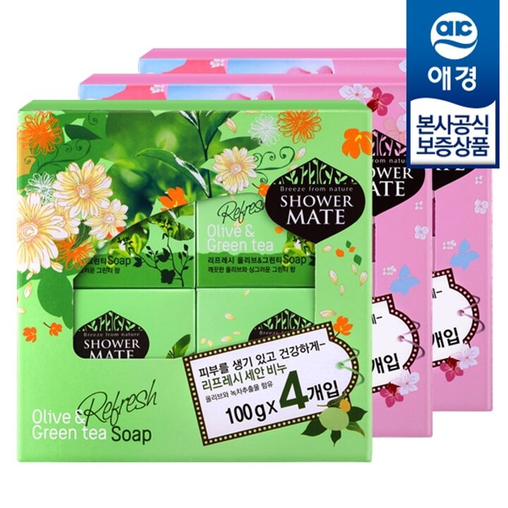 [애경] 샤워메이트 비누 100g 4입 x3개