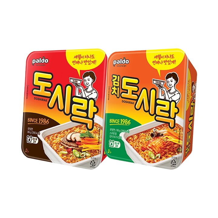 팔도 컵라면 도시락X12개+김치도시락X12개