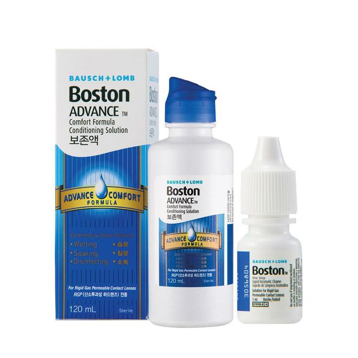 바슈롬 보스톤 어드밴스 컴포트 포뮬라 컨디셔닝 솔루션 120ml+리퀴드 엔자임 클리너 5ml 세트 하드렌즈 드림렌즈