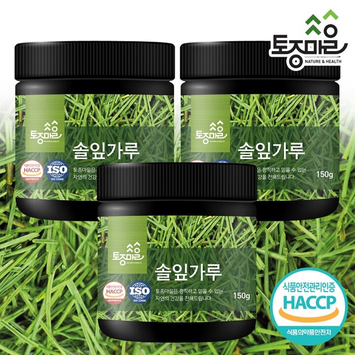[토종마을] HACCP인증 국산 솔잎가루 150g X 3개