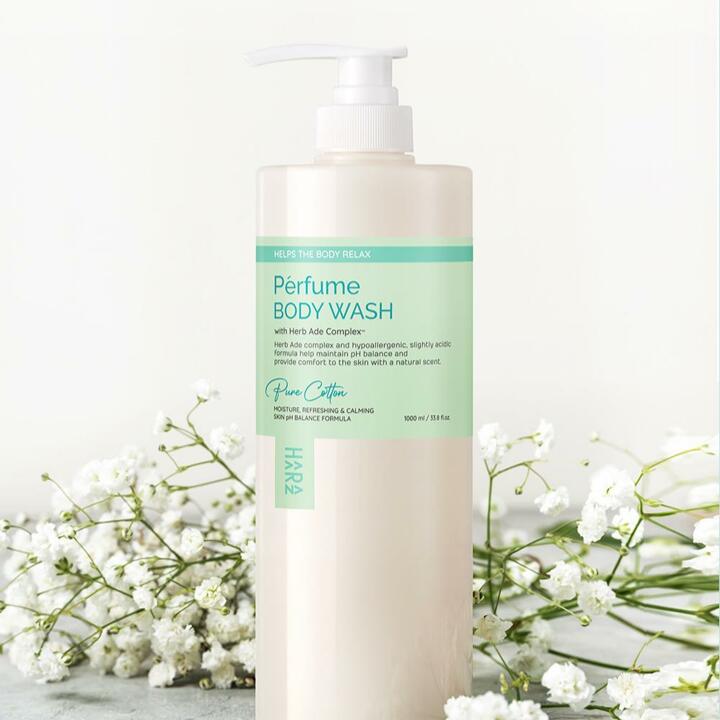 하라즈 퍼퓸 바디워시 퓨어코튼향 1000ml