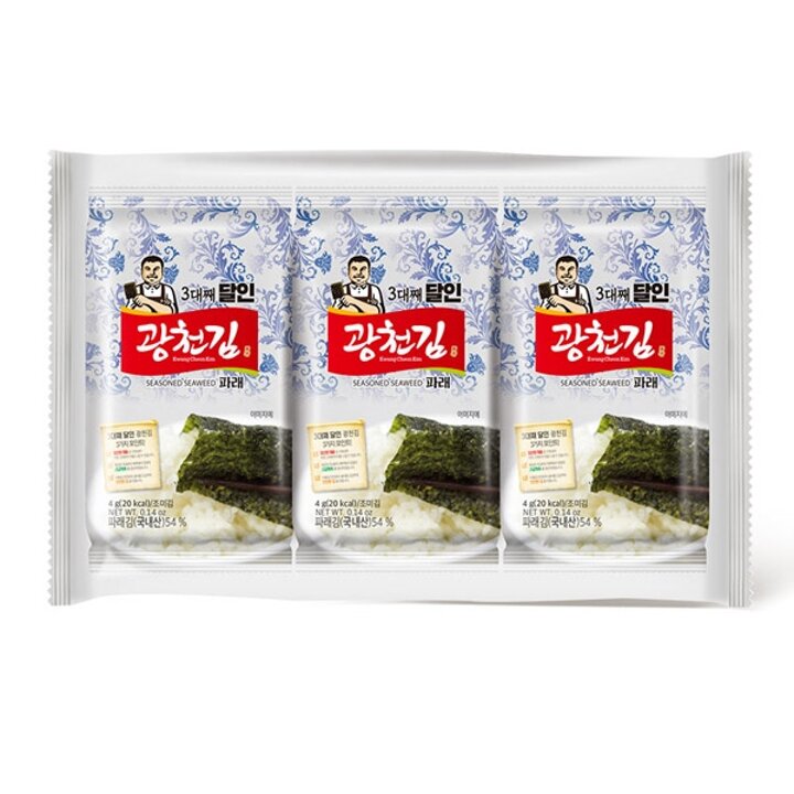 [G]광천김 달인 파래김 도시락김 72봉/조미김/구운김