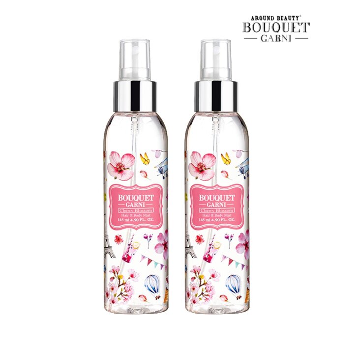 부케가르니 헤어 앤 바디미스트 체리블라썸향 145ml x2개