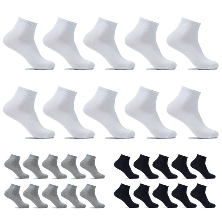 TK SOCKS 가성비좋은 뒤틀림방지 남성용 베이직 무지 단목 양말 10켤레 TK1003 성인용 학생용
