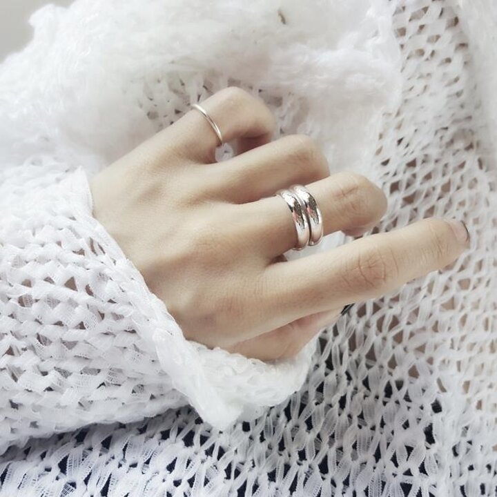 [이쁜]유광쌍가락지반지new