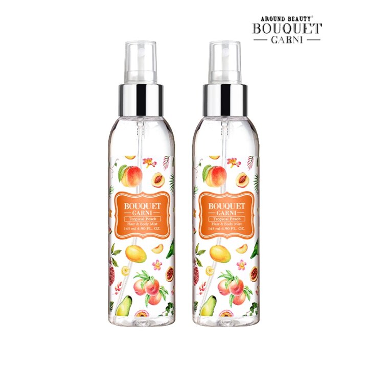 부케가르니 헤어 앤 바디미스트 트로피컬피치향 145ml x2개