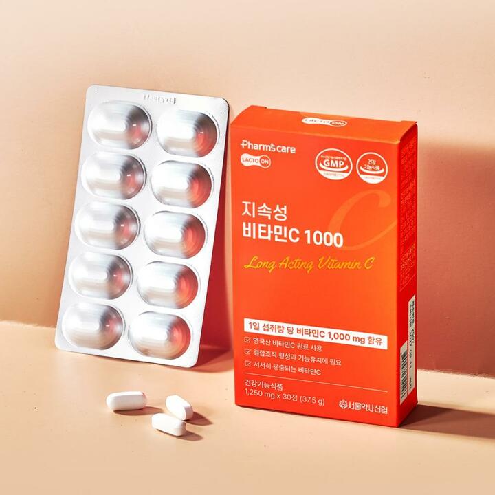 [락토온] 지속성비타민C 1,000mg 30캡슐 3박스