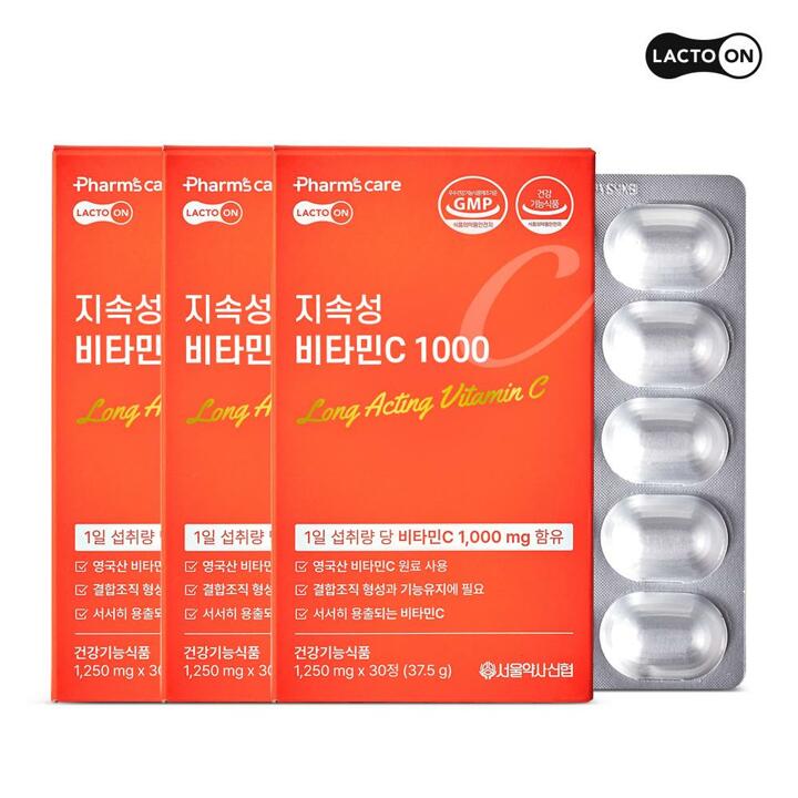 [락토온] 지속성비타민C 1,000mg 30캡슐 3박스