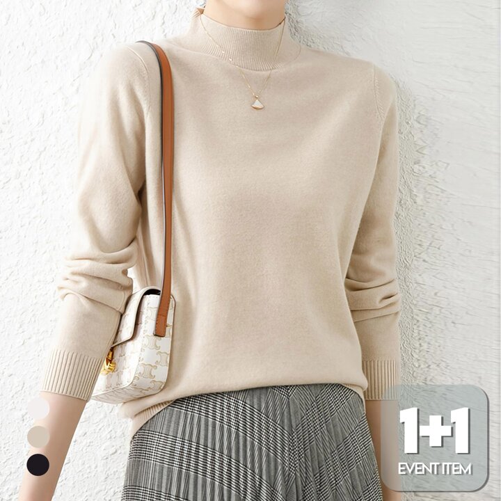 [1+1] KARRA 하이넥플레인니트_A4F0730_SET