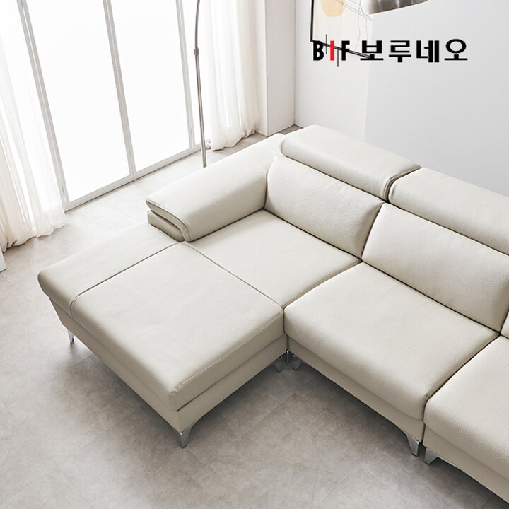 BIF보루네오 디에르 보이시 천연통가죽 4인 카우치 소파