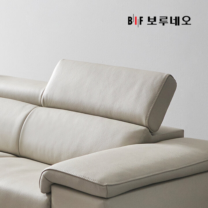 BIF보루네오 디에르 보이시 천연통가죽 4인 카우치 소파