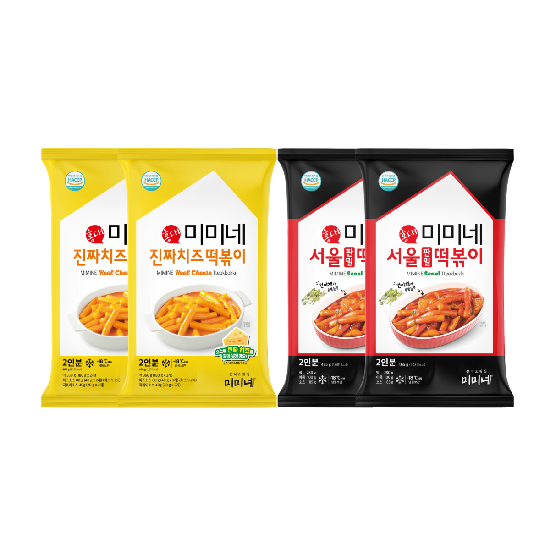 [신제품]미미네 진짜치즈 떡볶이 2봉 + 서울 판밀떡볶이 2봉 