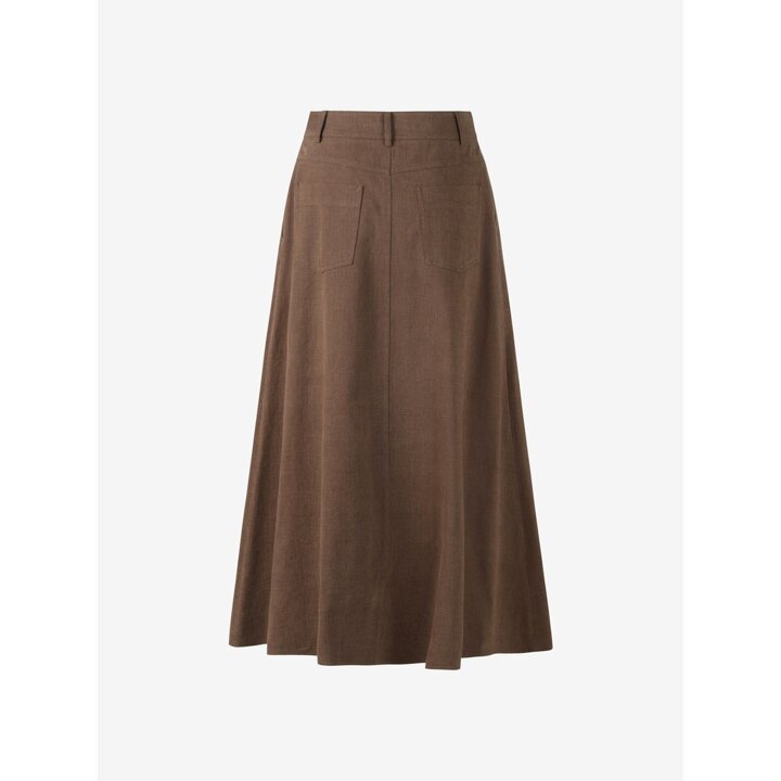 (광주신세계)피치 코튼 플레어 롱 스커트 C253MSD005