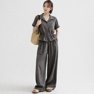 [TAG가89,000]카라스트링셔츠와이드팬츠세트_S6BSE009A