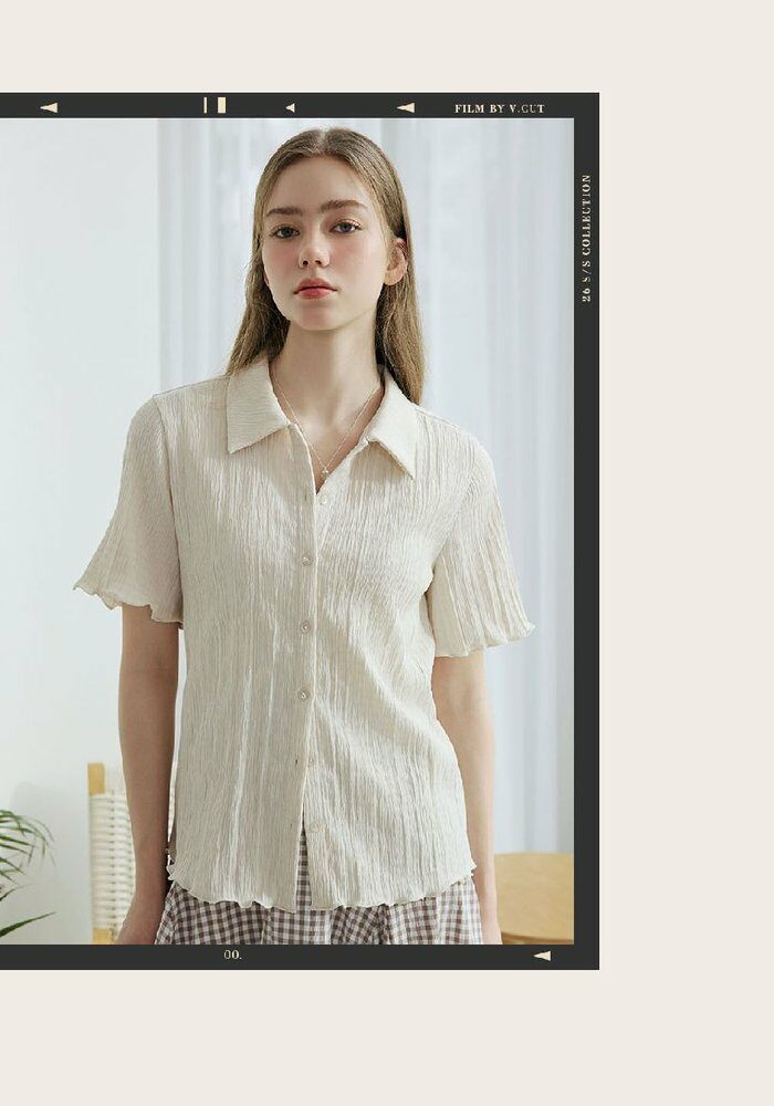 [카드 5%할인][런칭가59,900원→2만원↓] 브이컷 26SS 크링클 셔츠 3종