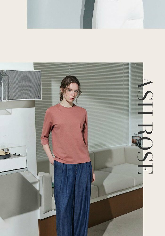 [롯데카드5%할인]브이컷 26SS 면100 튜블러 7부소매 티셔츠 5종