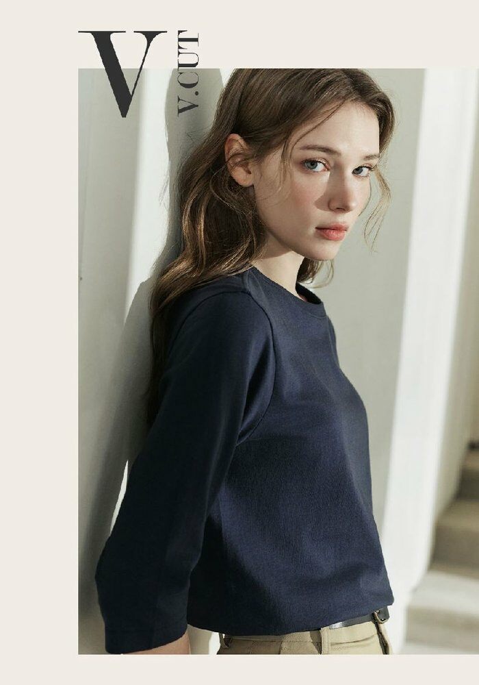 [롯데카드5%할인]브이컷 26SS 면100 튜블러 7부소매 티셔츠 5종