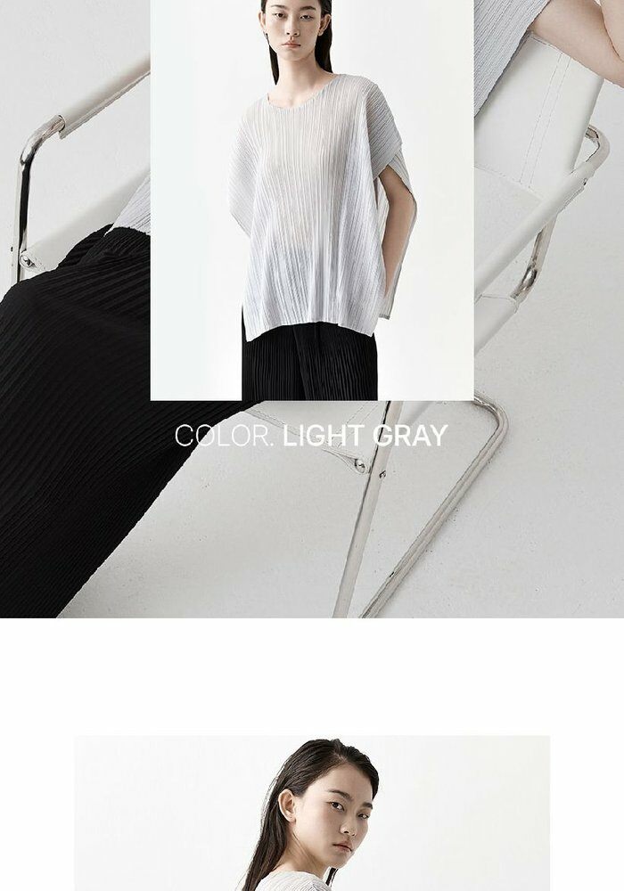[롯데카드5%할인]☆잔여 수량 극소량! 2만원 파격 인하!☆  26SS 플리츠미 날개 슬릿 블라우스 