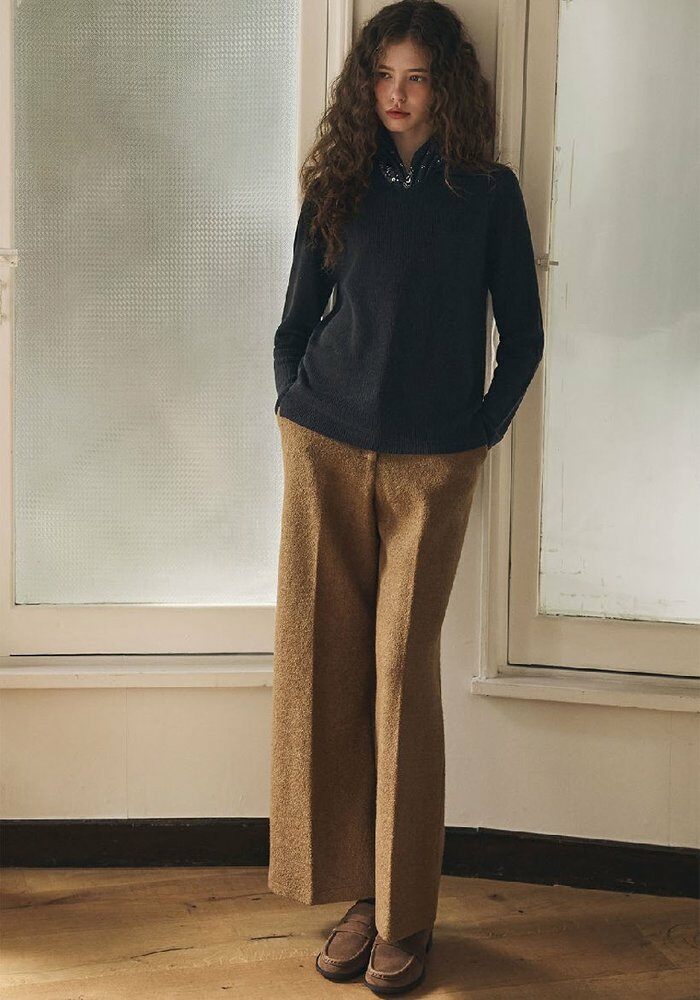 [롯데카드5%할인][최신상] 브이컷 26FW 가먼트다잉 브이넥 카라니트 3종