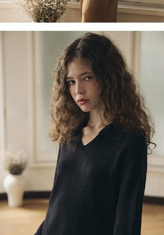 [롯데카드5%할인][최신상] 브이컷 26FW 가먼트다잉 브이넥 카라니트 3종