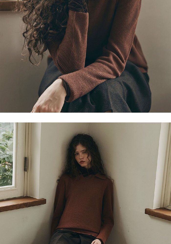 [롯데카드5%할인][최신상] 브이컷 26FW 가먼트다잉 브이넥 카라니트 3종