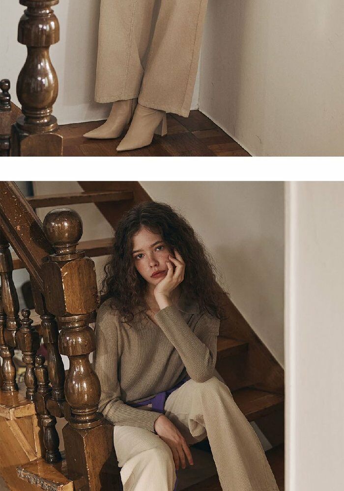 [롯데카드5%할인][최신상] 브이컷 26FW 가먼트다잉 브이넥 카라니트 3종