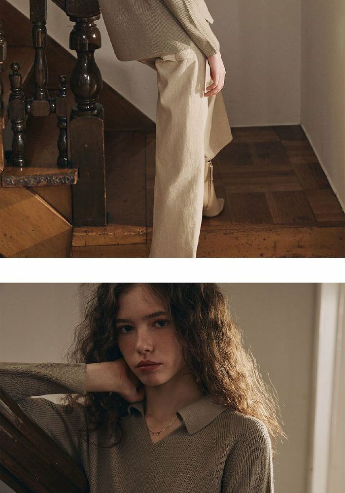 [롯데카드5%할인][최신상] 브이컷 26FW 가먼트다잉 브이넥 카라니트 3종