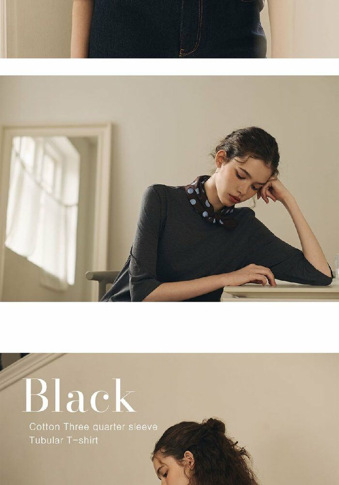 [롯데카드5%할인][BEST 최신상] 브이컷 26FW 코튼 튜블러 7부소매 티셔츠 5종