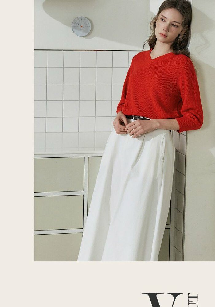 [롯데카드5%할인][런칭가59,900원→1만원↓] 브이컷 26SS 가먼트다잉 7부 니트 3종