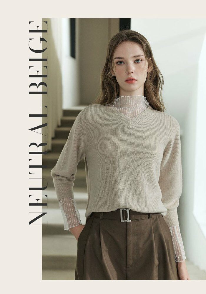 [롯데카드5%할인][런칭가59,900원→1만원↓] 브이컷 26SS 가먼트다잉 7부 니트 3종