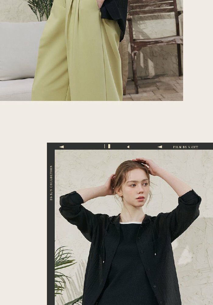 [카드 5%할인][런칭가69,900원→2만원↓]브이컷 인견 블라우스 3종(후드2종+카라1종)