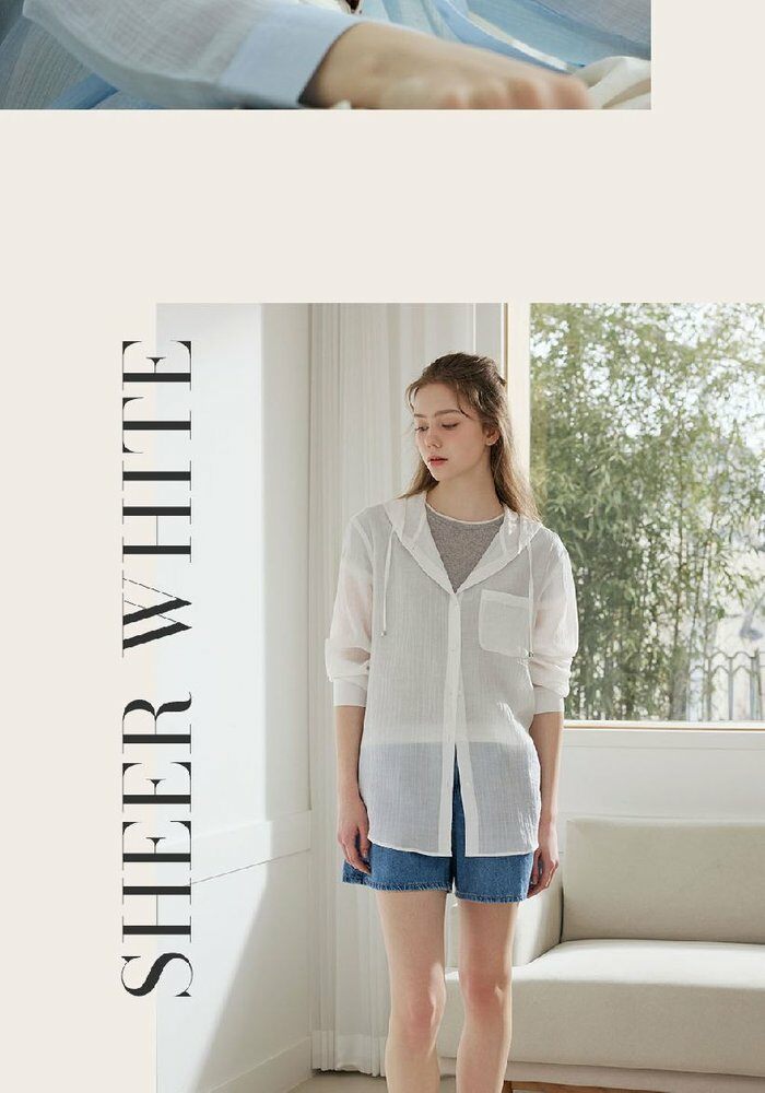[카드 5%할인][런칭가69,900원→2만원↓]브이컷 인견 블라우스 3종(후드2종+카라1종)