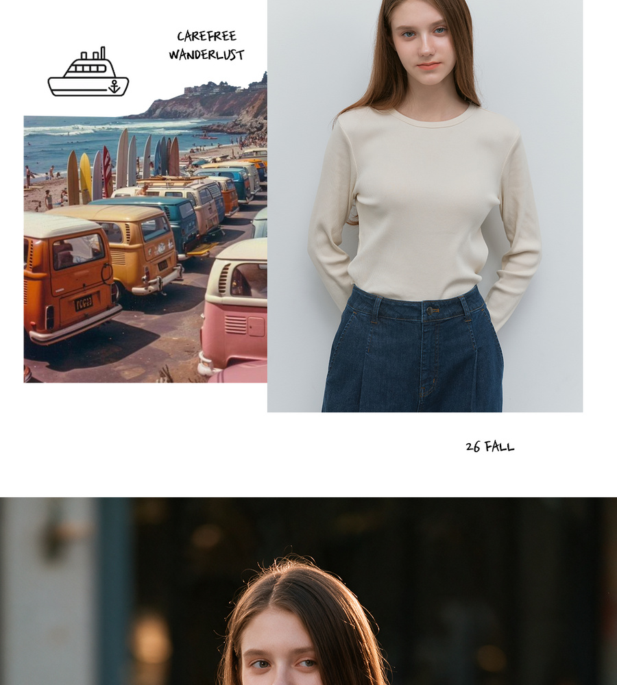 [국민카드5%할인][론칭가 79,000원→2만원↓] 블루핏 26FW 리브 티셔츠 4종