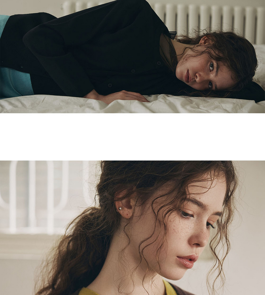[NH카드5%할인][인기 신상!] 브이컷 26FW 하프 밀라노 배색 가디건 3종