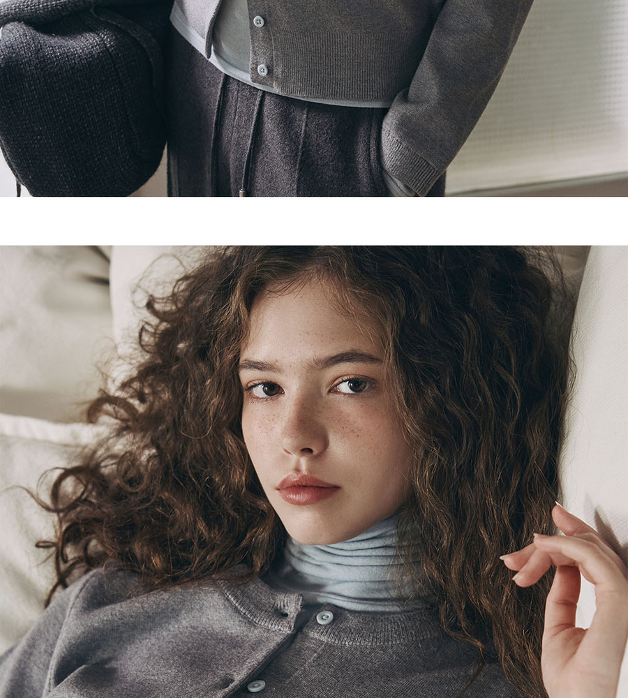 [NH카드5%할인][인기 신상!] 브이컷 26FW 하프 밀라노 배색 가디건 3종