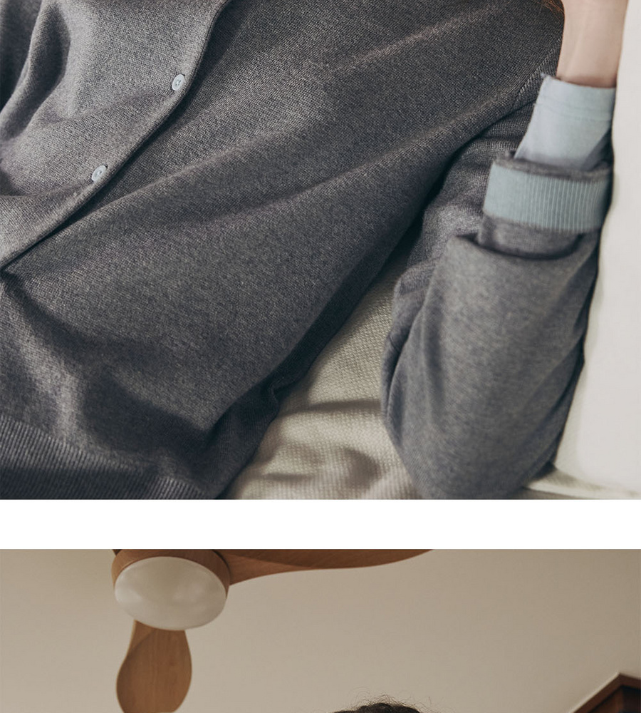 [NH카드5%할인][인기 신상!] 브이컷 26FW 하프 밀라노 배색 가디건 3종